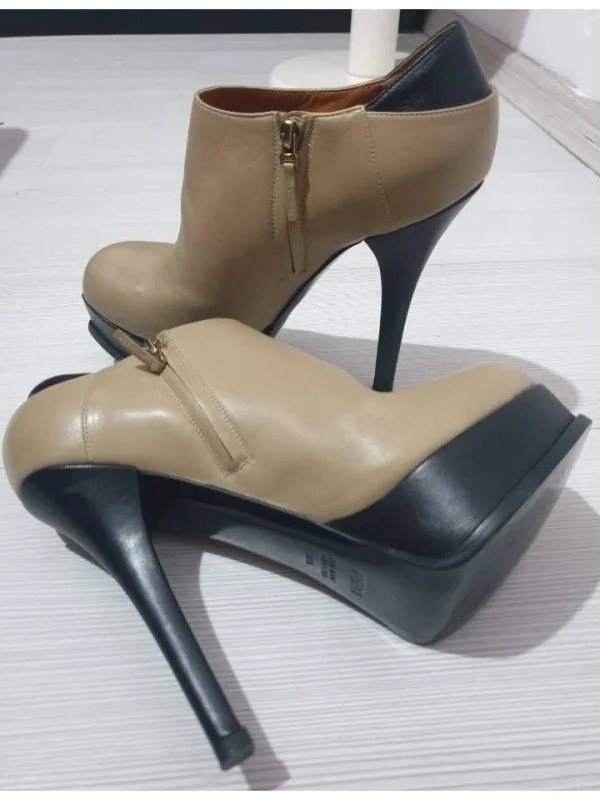 Ghete Fendi EU 38.5 | Bej, Piele naturală - Image 5