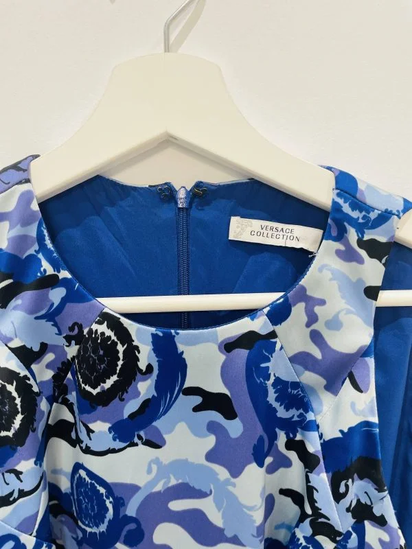Rochie de seară VERSACE COLLECTION S | Albastru, Mini - Image 4