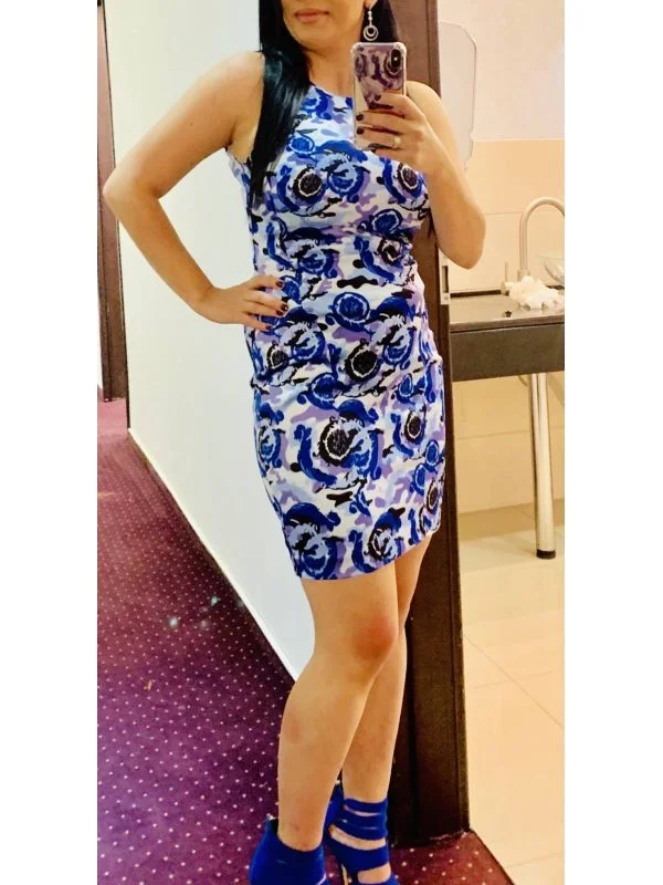 Rochie de seară VERSACE COLLECTION S | Albastru, Mini - Image 5