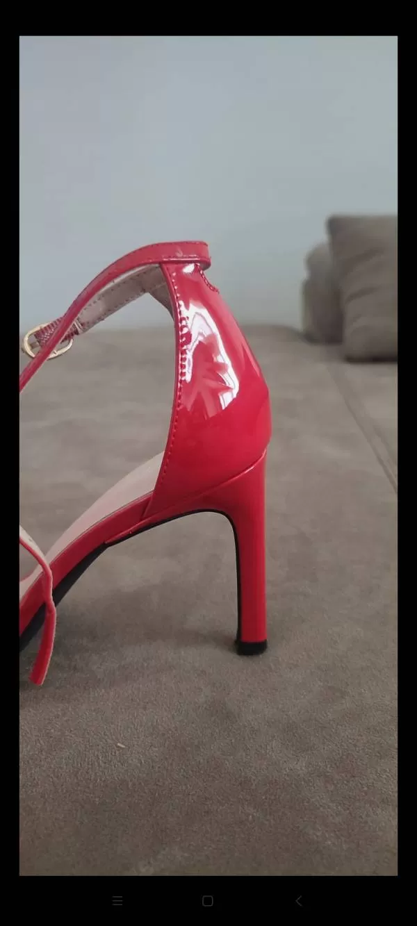 Sandale cu toc Ideal shoes EU 36 | Roșu, Piele ecologică - Image 4
