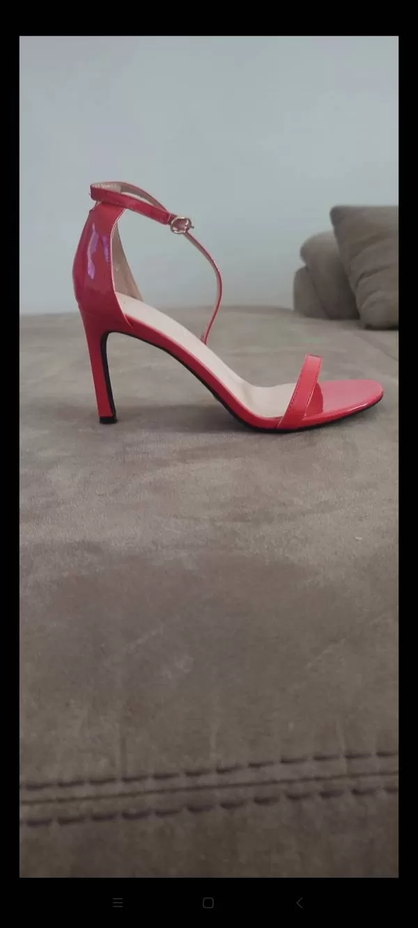 Sandale cu toc Ideal shoes EU 36 | Roșu, Piele ecologică - Image 2