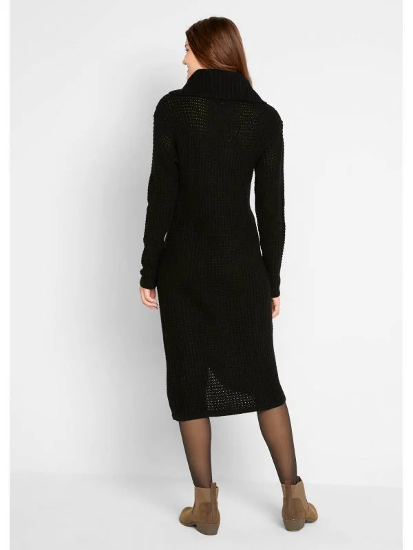 Rochie casual BPC EU 40 | Negru, Midi, Acrilic - Image 2