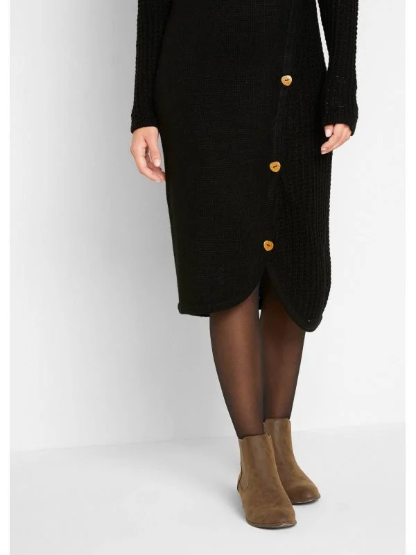 Rochie casual BPC EU 40 | Negru, Midi, Acrilic - Image 4