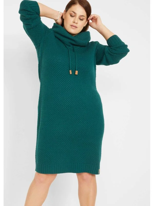 Rochie casual BPC EU 38 | Verde, Midi, Acrilic - Image 2