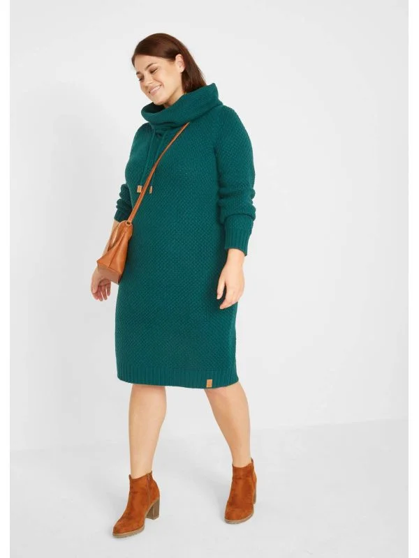 Rochie casual BPC EU 38 | Verde, Midi, Acrilic - Image 5