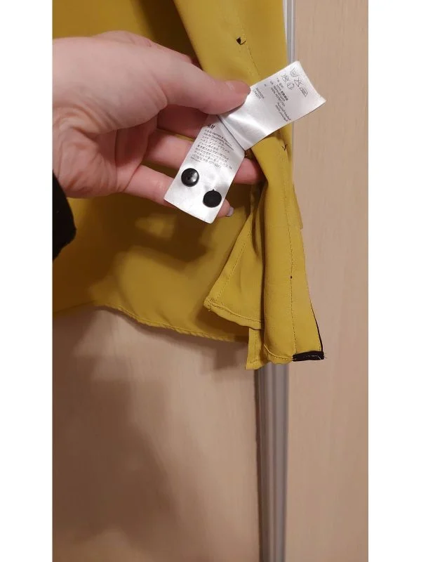Bluză H&M EU 42 | Galben, Normal, Poliester - Image 5