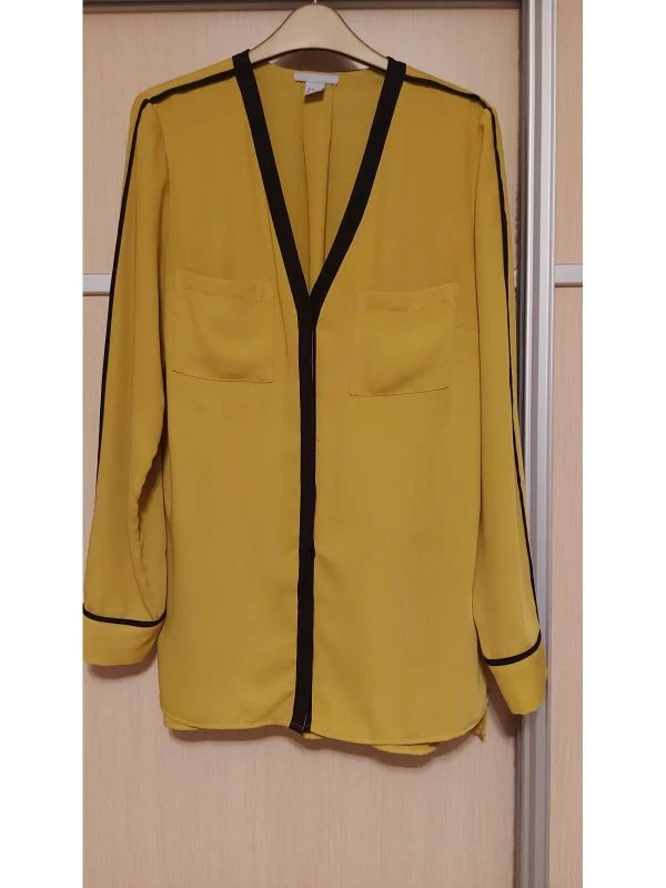 Bluză H&M EU 42 | Galben, Normal, Poliester - Image 6
