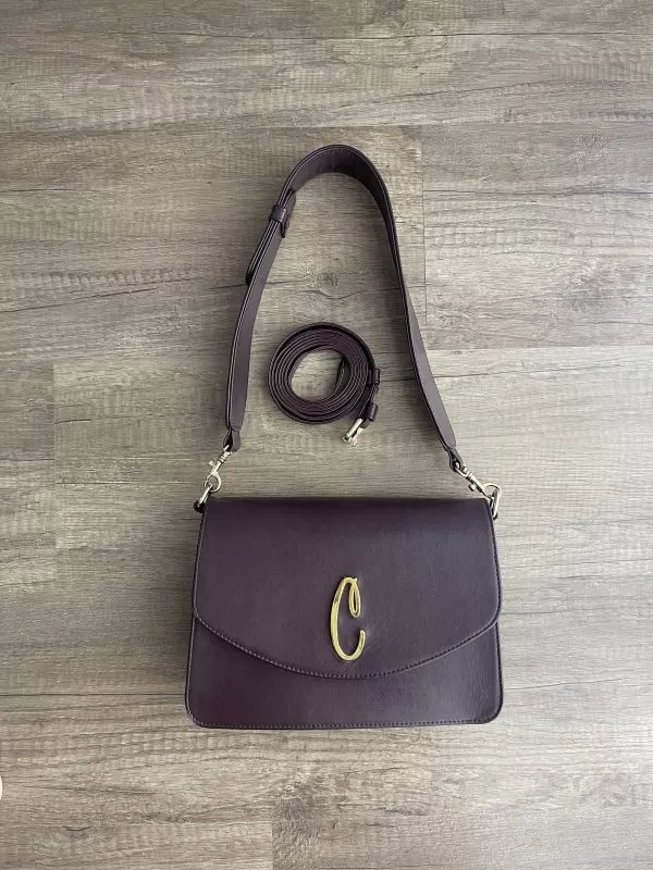 Geantă de umăr CMOOD | Burgundy, Piele naturală - Image 2