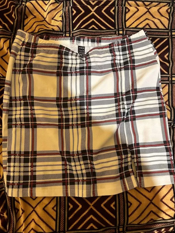Fustă Shein XL | Alb, Midi, Bumbac - Image 6