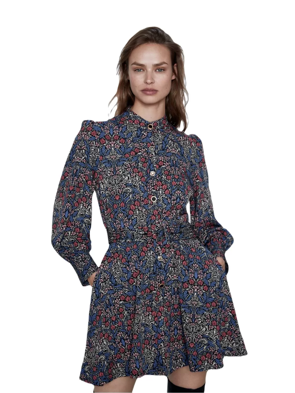 Rochie de seară Zara EU 42 | Multicolor, Mini, Vâscoză