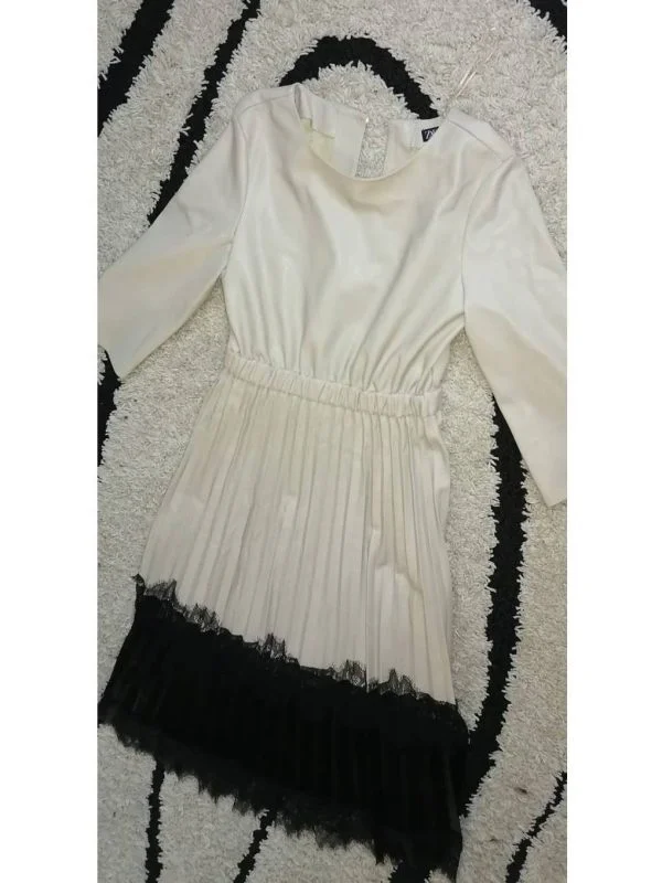 Rochie casual Zara S | Bej, Midi, Poliester - Image 6