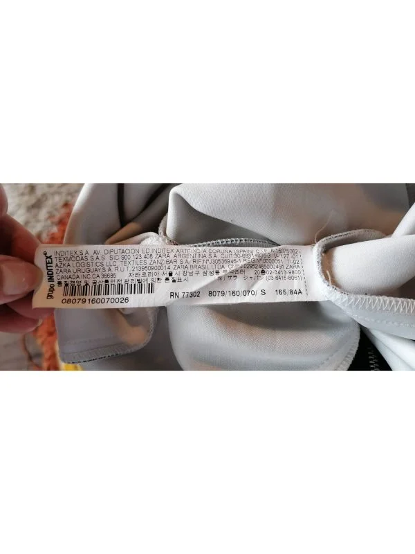 Rochie casual Zara S | Gri, Midi, Mânecă lungă, Poliester - Image 6