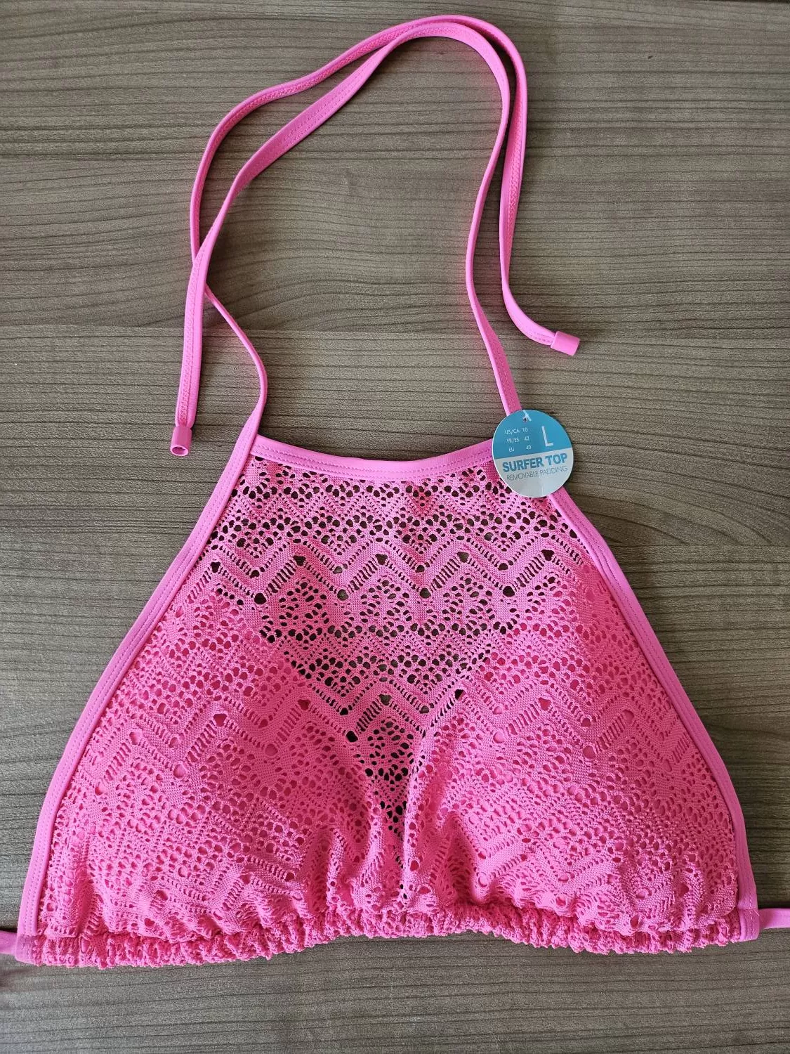 Sutien bikini Censored L | Roz, Dantelă, Poliester - Image 2