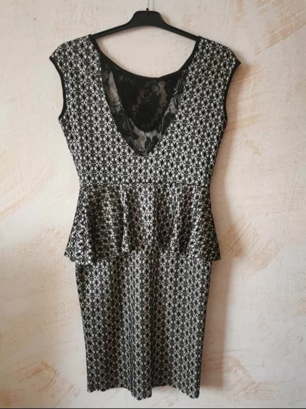Rochie de seară S-M | Bej, Mini, Fără mâneci - Image 3