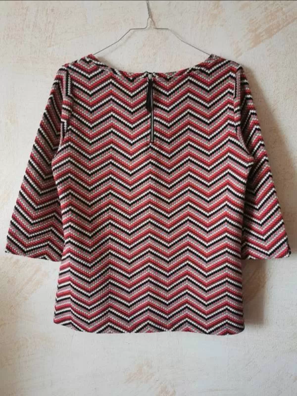 Bluză TAIFUN S-M | Multicolor, Normal, Mânecă trei sferturi, Dungi - Image 3