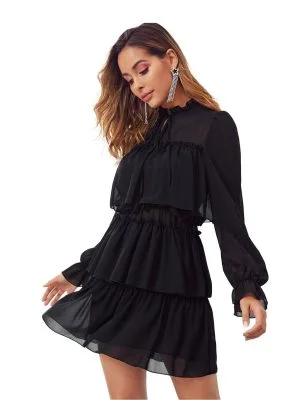 Rochie office Shein EU 38 | Negru, Mini, Poliester