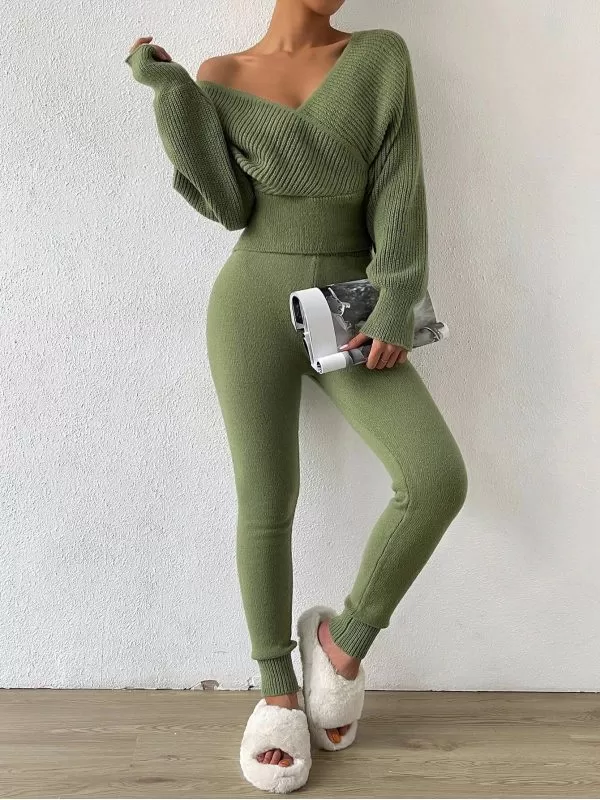 Costum cu sacou și pantaloni Shein EU 34 | Verde, Poliester - Image 3