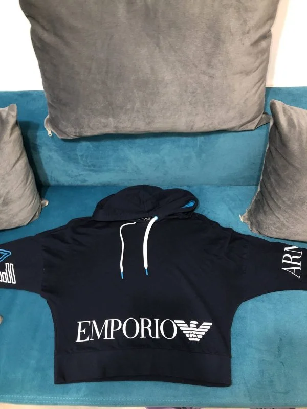 Hanorac Emporio Armani EU 36 | Albastru, Normal, Bumbac - Image 4