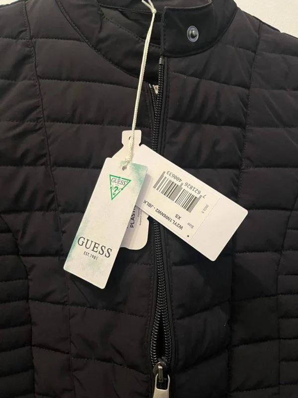 Geacă puffer Guess XS | Negru, Fără glugă, Poliamidă - Image 6