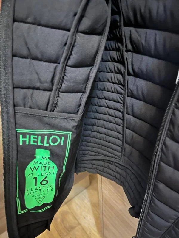 Geacă puffer Guess XS | Negru, Fără glugă, Poliamidă - Image 9