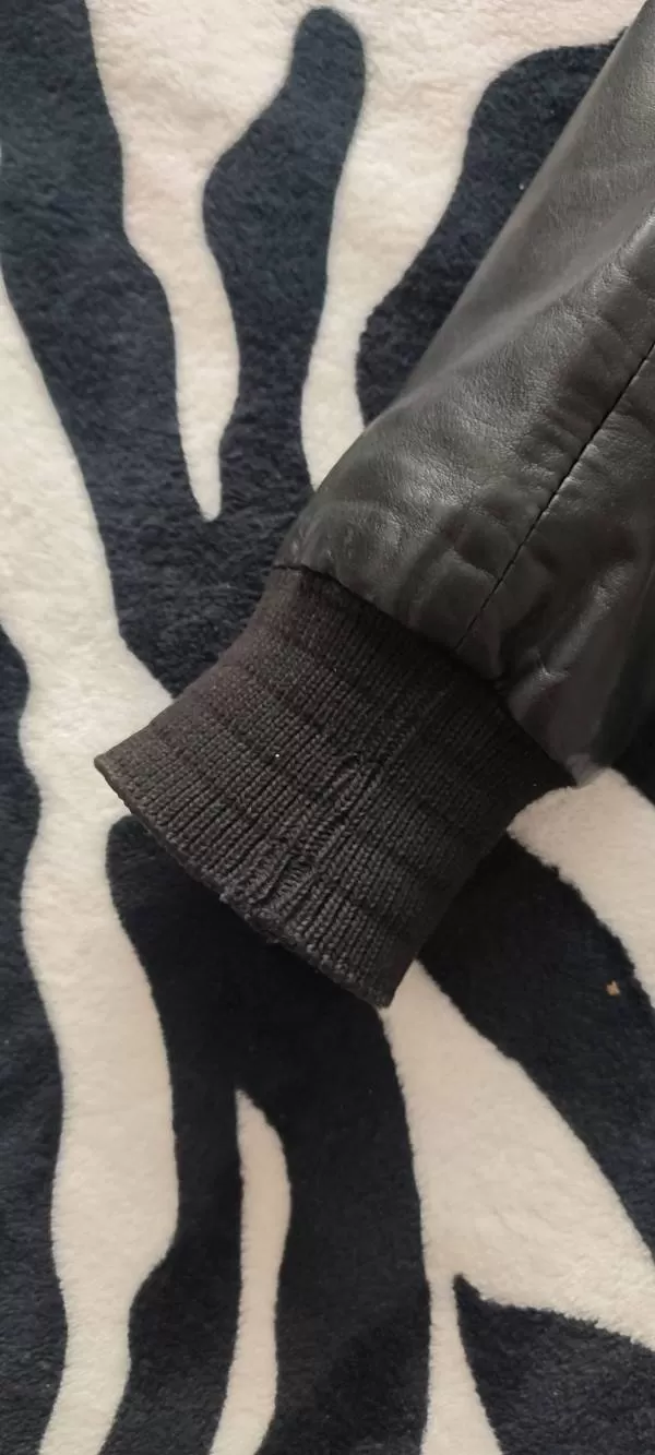 Geacă din piele Naf EU 38 | Negru, Fără glugă, Piele naturală - Image 12