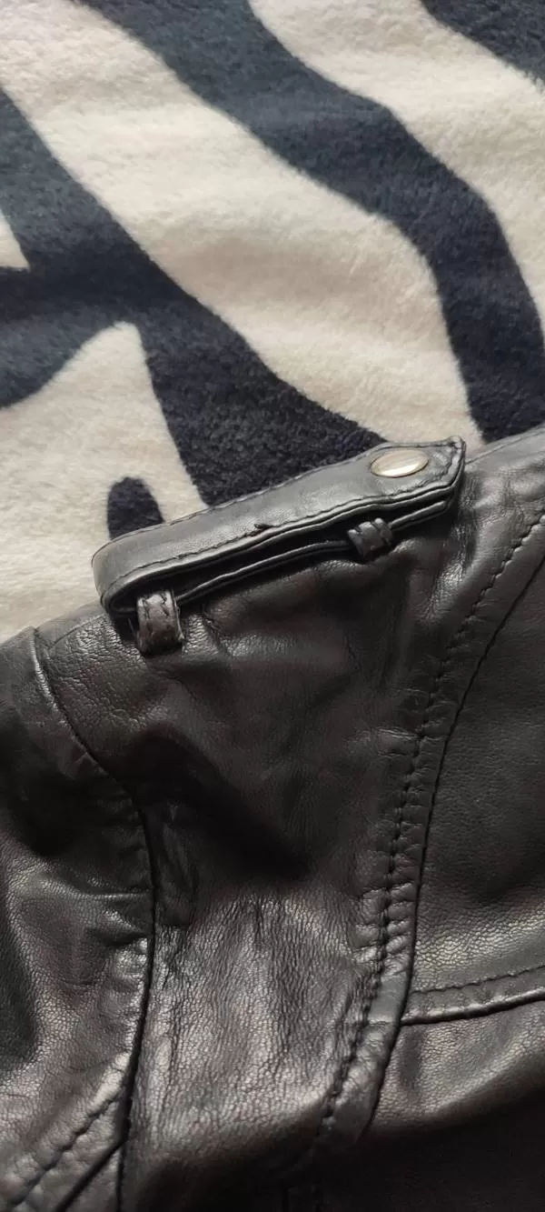 Geacă din piele Naf EU 38 | Negru, Fără glugă, Piele naturală - Image 4