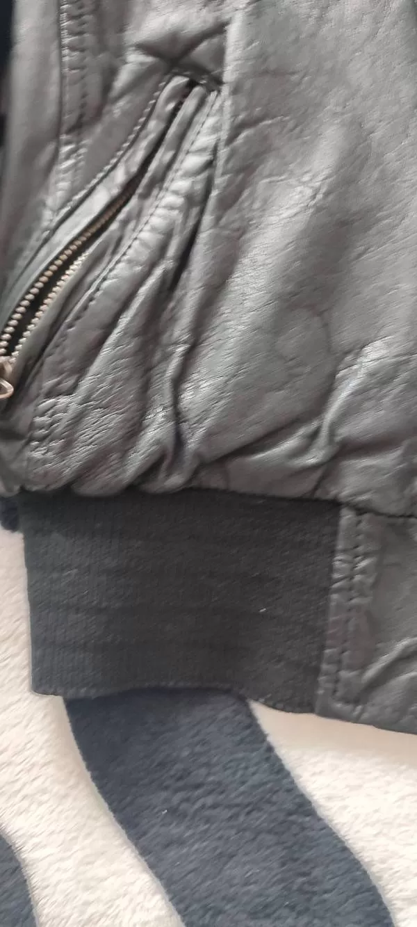 Geacă din piele Naf EU 38 | Negru, Fără glugă, Piele naturală - Image 11