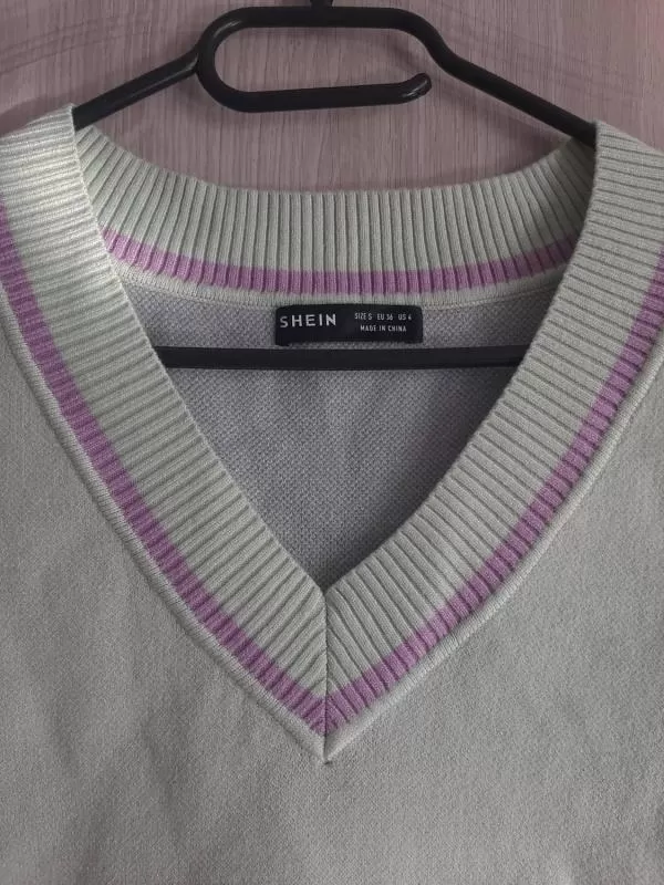 Vestă Shein S | Verde mentă, Fără glugă, Vâscoză - Image 3