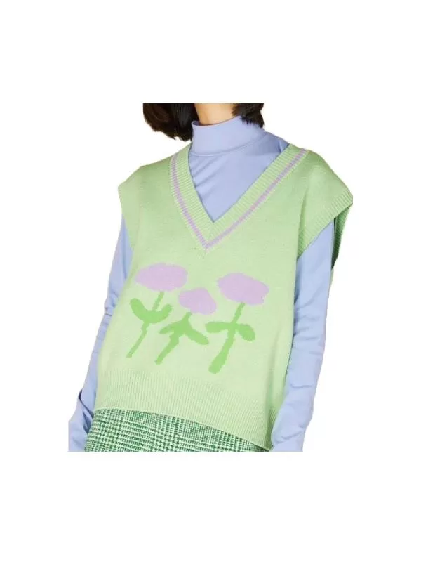 Vestă Shein S | Verde mentă, Fără glugă, Vâscoză