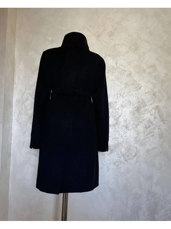 Palton lung Max Mara EU 42 | Negru, Fără glugă, Lână - Image 2