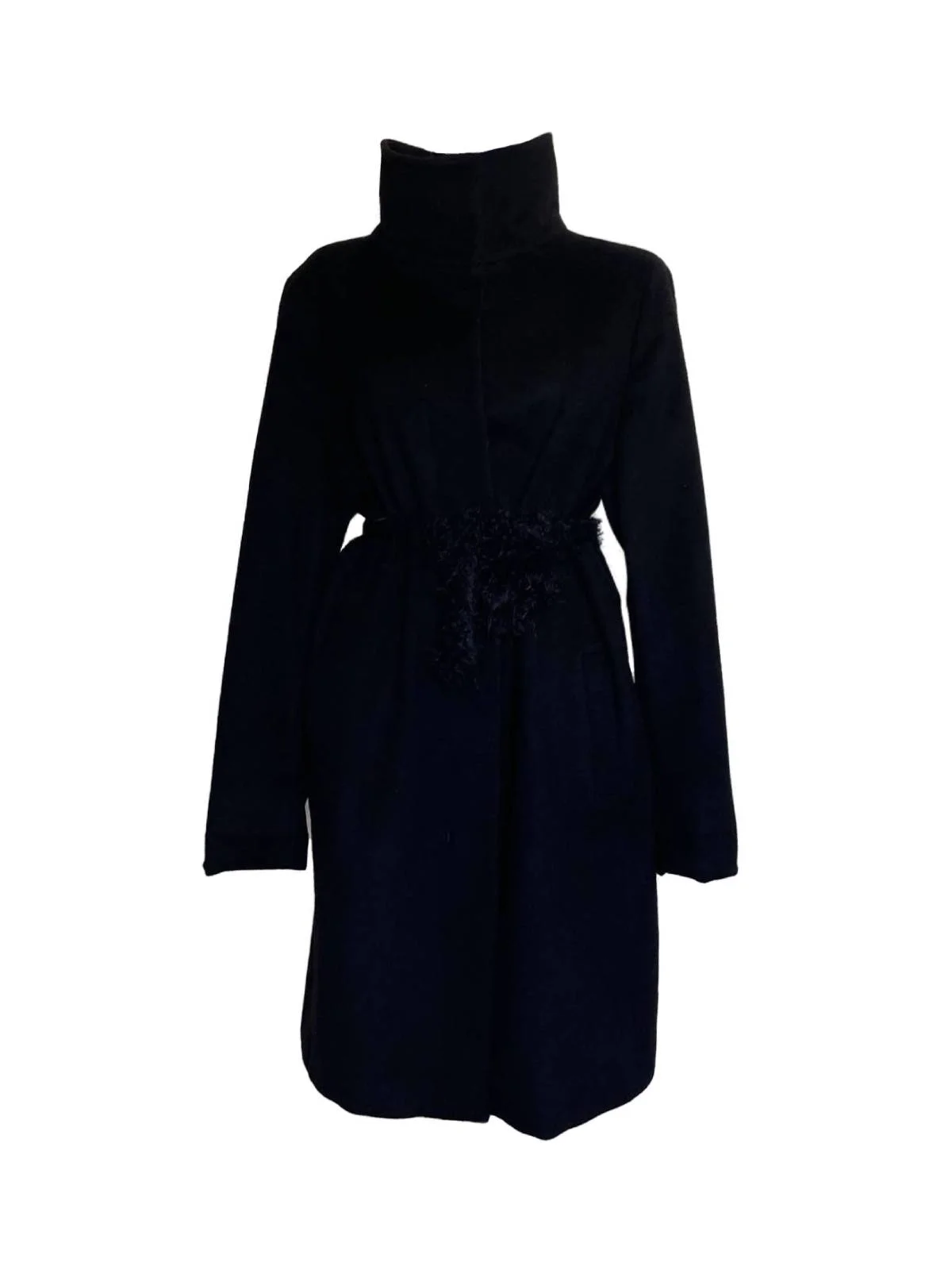Palton Max Mara EU 42 | Negru, Fără glugă, Lână