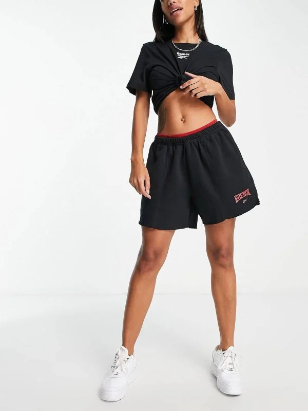 Pantaloni sport Reebok EU 34 | Negru, Scurți - Image 4