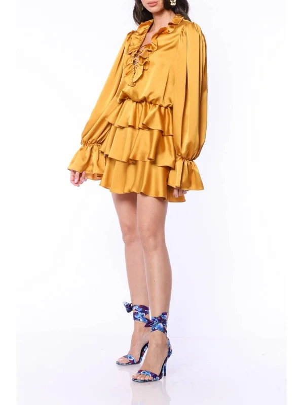 Rochie de seară TGH EU 36 | Cărămiziu, Mini - Image 2