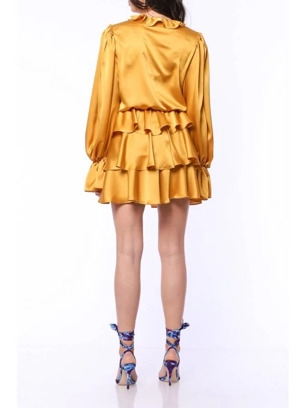 Rochie de seară TGH EU 36 | Cărămiziu, Mini - Image 3