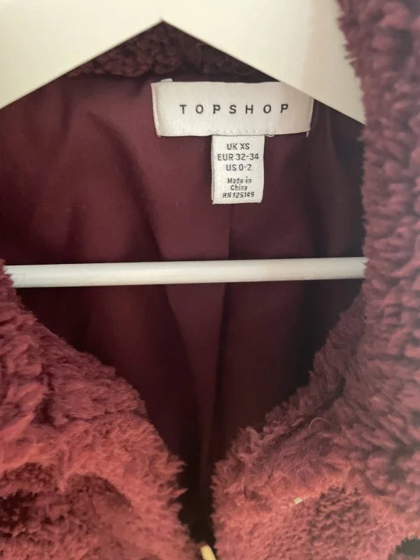 Jachetă Topshop EU 34 | Roșu, Fără glugă - Image 8
