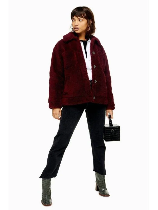 Jachetă Topshop EU 34 | Roșu, Fără glugă - Image 5