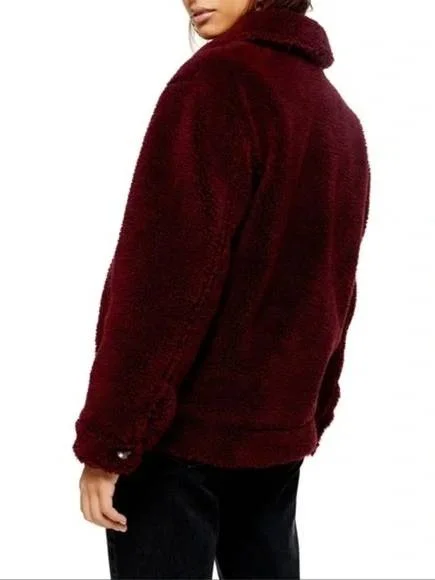 Jachetă Topshop EU 34 | Roșu, Fără glugă - Image 4