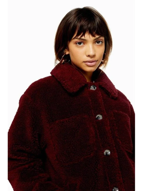 Jachetă Topshop EU 34 | Roșu, Fără glugă - Image 2