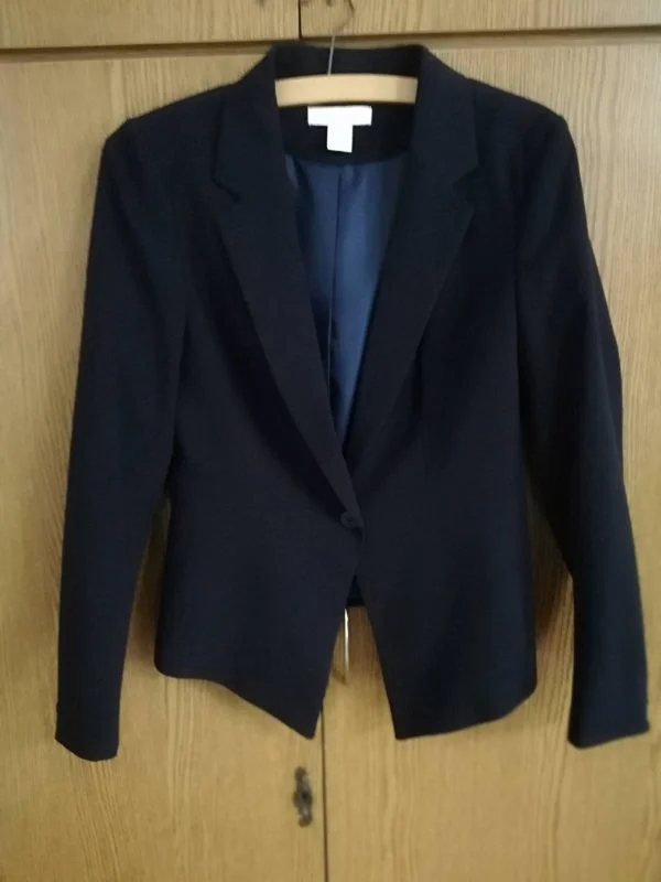 Sacou H&M EU 38 | Albastru, Normal, Poliester - Image 6