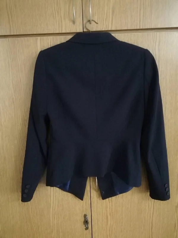 Sacou H&M EU 38 | Albastru, Normal, Poliester - Image 3