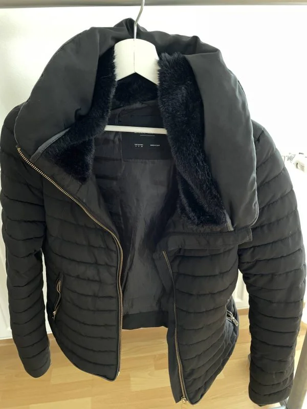 Geacă de iarnă Zara EU 34 | Negru, Cu glugă - Image 5