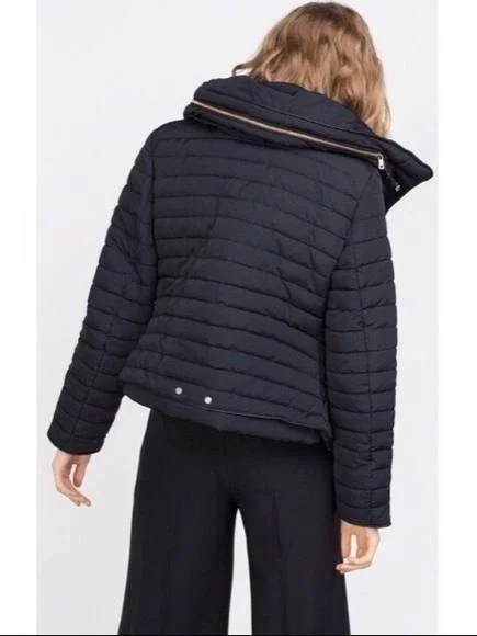 Geacă de iarnă Zara EU 34 | Negru, Cu glugă - Image 3