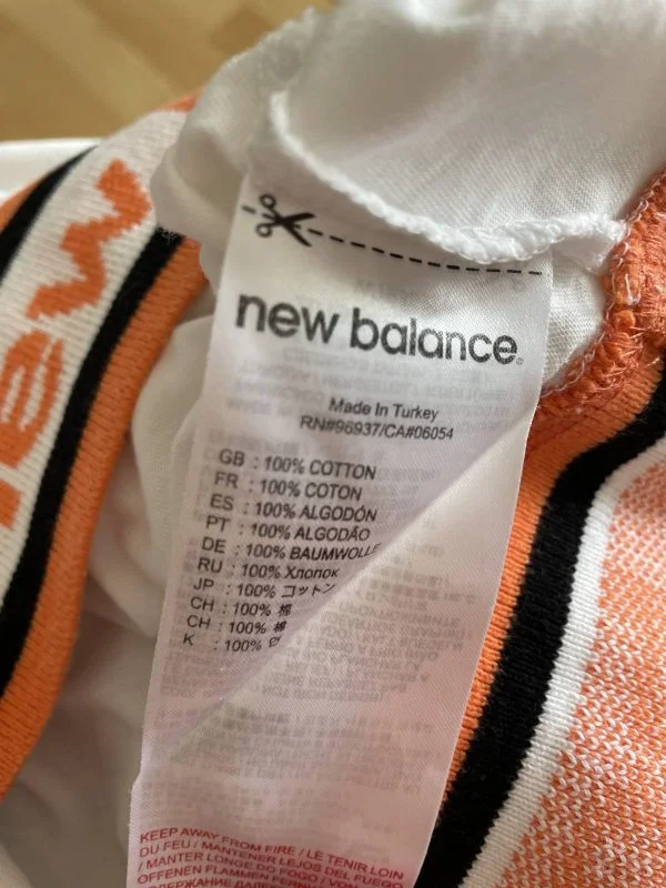 Top New Balance EU 34 | Alb, Normal, Bumbac - Image 5