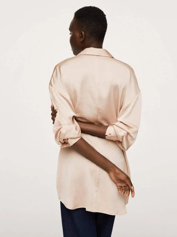 Cămașă Mango EU 34 | Roz, Normal, Poliester - Image 3