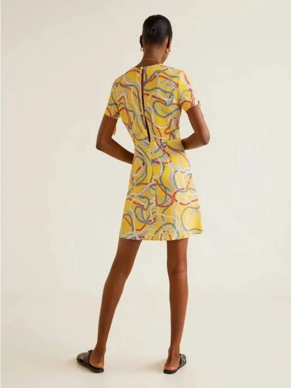 Rochie casual Mango EU 34 | Galben, Mini - Image 3