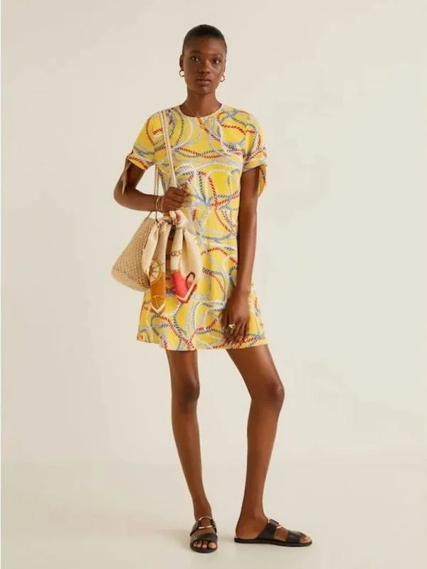 Rochie casual Mango EU 34 | Galben, Mini - Image 2