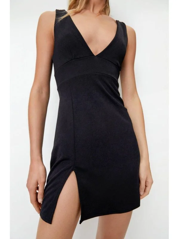 Rochie de seară NASTY GAL EU 34 | Negru, Mini, Poliester - Image 3