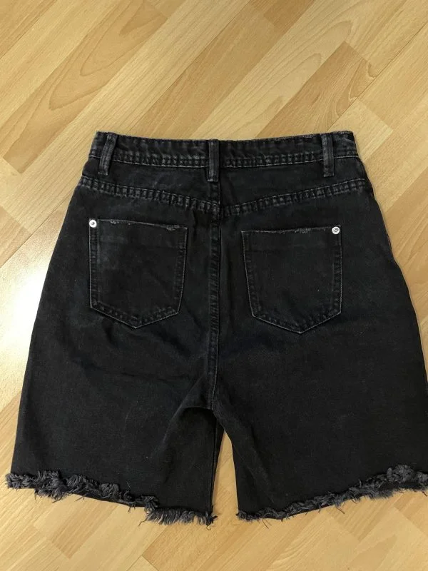 Blugi Missguided EU 34 | Negru, Scurți, Denim - Image 4