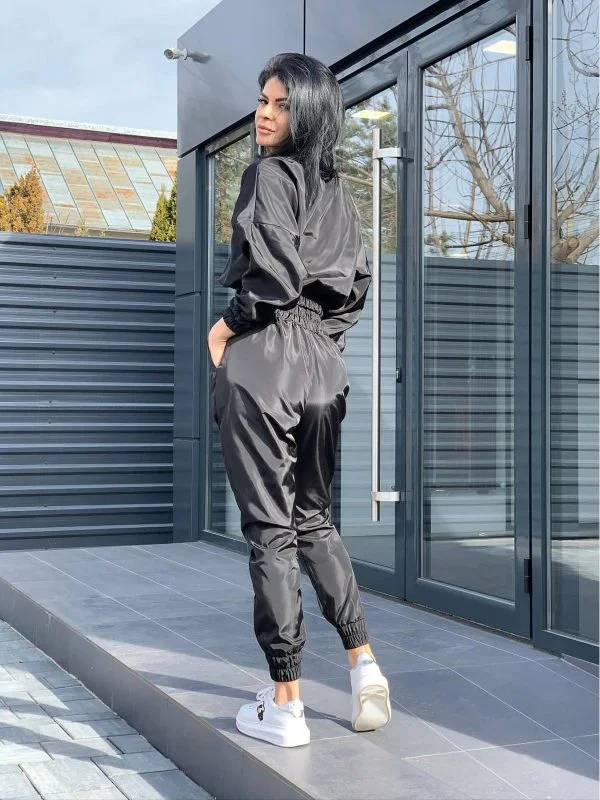Costum cu sacou și pantaloni RAMONA BADESCU EU 38 | Negru - Image 2