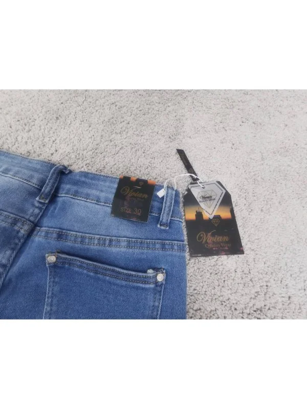 Blugi VIVIAN EU 30 | Albastru, Lungi, Denim - Image 4